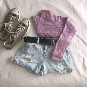 Purple long sleeve shirt